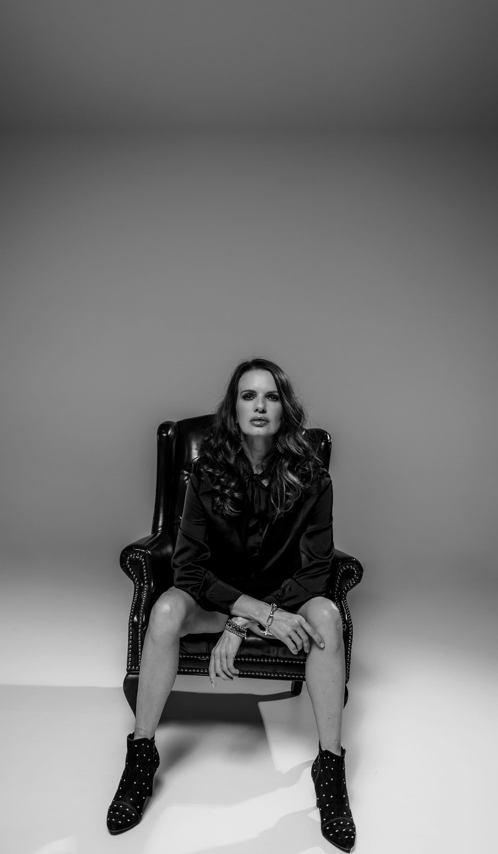 Black and white portrait from the VOS branding session