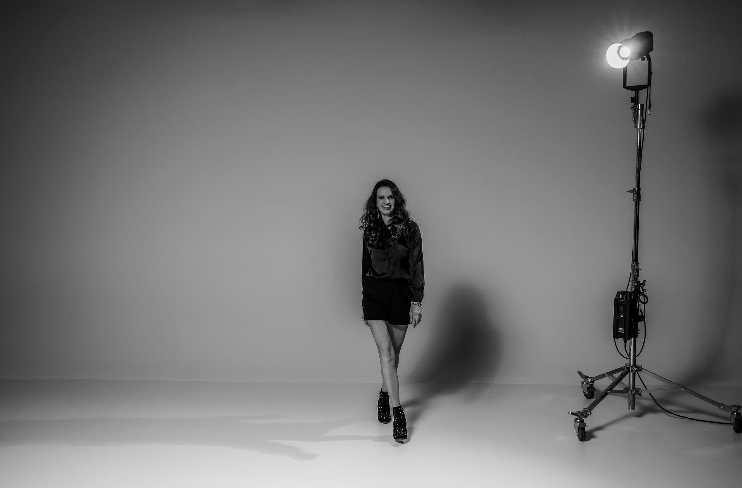 Soft black and white photograph from the VOS branding session